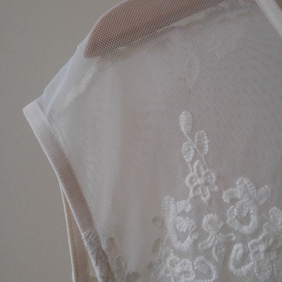 Sheer White Lace Top - Picture 4 of 6